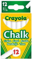 Crayola tiza blanca 12 unidades - tiza escolar sin polvo