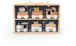 Speedy Monkey set de tren de madera juguete - maletín compacto - 3 años+