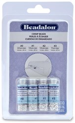 Beadalon set de abalorios prensados plata - hacer joyas 600 piezas