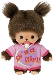 Muñeca Monchhichi Bebichhichi pelele It's a Girl 16cm juguete