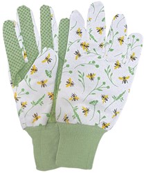 Esschert Design guantes de jardinería estampado abeja - guantes algodón jardín