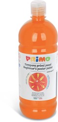 Pintura para carteles lista para usar Primo, botella de 1000 ml con tapón de flujo naranja