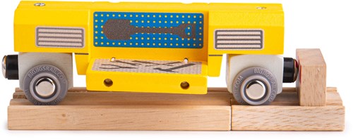 BigJigs Taller Móvil tren de madera juguete - colorido y compatible