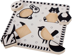 Bigjigs Puzzle de Animales en Blanco y Negro