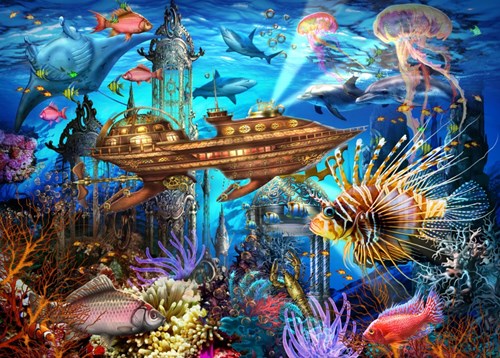 Bluebird Puzzle Aqua City - rompecabezas 500 piezas multicolor niños