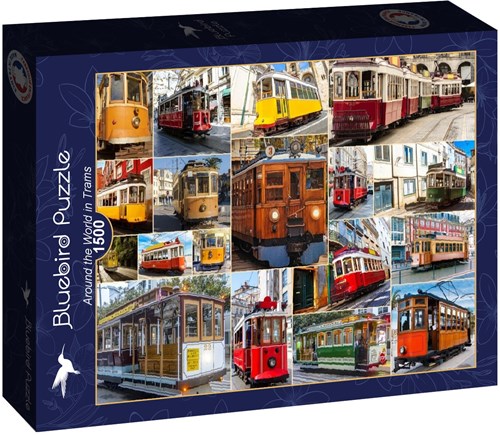 Bluebird Puzzle rompecabezas Around the World in Trams - 1500 piezas-2