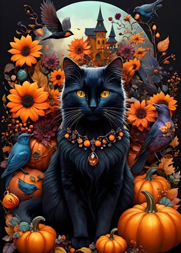 Bluebird Puzzle rompecabezas Gato de Otoño - 500 piezas puzzle gato