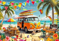 Bluebird Puzzle puzzle furgoneta playa - 1000 piezas