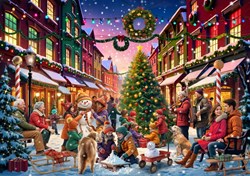 Bluebird Puzzle rompecabezas navideño Christmas Street - 2000 piezas cartón