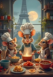Bluebird Puzzle rompecabezas Little Chefs of Paris - 1000 piezas juguete