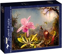Bluebird Puzzle Martin Johnson Heade - Cattleya Orchid and Three Hummingbirds, 1871 - 1,000 pieces-2