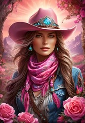 Bluebird Puzzle rompecabezas Pink Cowgirl - 1000 piezas juguete colorido