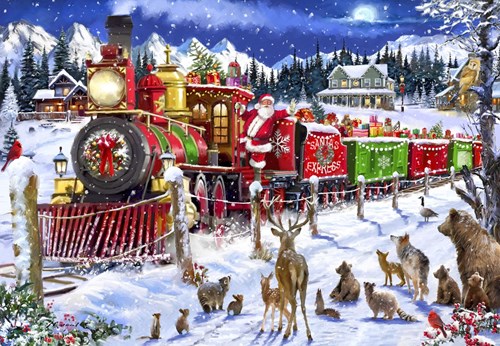 Bluebird Puzzle rompecabezas navideño Santa Express Usa - 1000 piezas