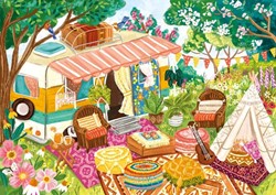 Magnolia Boho Camper - 1000 Teile
