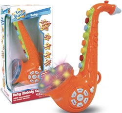 Bontempi saxofón electrónico juguete con efectos de luz naranja