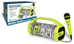 Bontempi altavoz inalámbrico con micrófono y efectos de luz - diversión musical