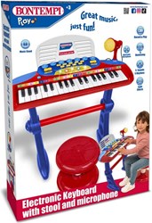 Bontempi teclado juguete electrónico con 37 teclas y micrófono