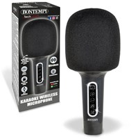 Bontempi micrófono karaoke inalámbrico con altavoz y cambiador de voz