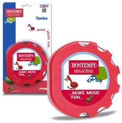 Bontempi pandereta roja instrumento musical para niños - juguete