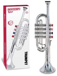 BONTEMPI-ZILVEREN TROMPET 4 TONEN 37 CM
