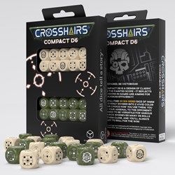 Q-Workshop set de dados D6 compacto beige olive 20 piezas