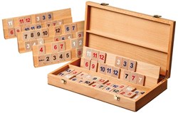 Philos Rummy juego de madera en estuche de lujo - juego familiar