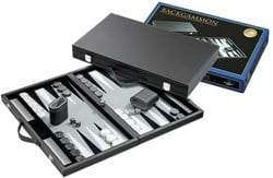 Philos Estuche de backgammon grande estándar (gris)