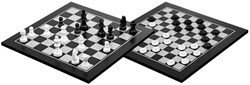 Philos juego de ajedrez damas set madera casilla 40 mm rey 75 mm tablero 10x10
