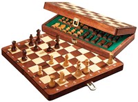 Philos ajedrez formato viaje magnético - tablero de madera de lujo 30mm