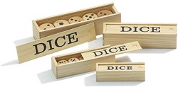 Juego de dados de madera Philos D6 25 mm (5 piezas)