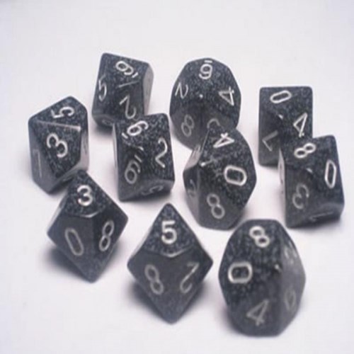 Chessex Juego de dados D10 moteados Ninja (10 piezas)