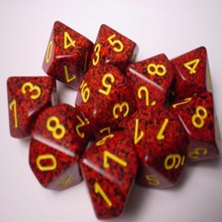 Chessex Juego de dados D10 moteados de mercurio (10 piezas)