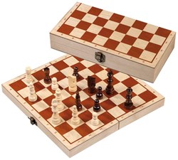 Philos ajedrez set caja de madera con notación de borde casillas 30 mm