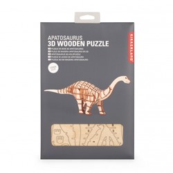 Kikkerland Apatosaurio - Puzzle 3D de madera (64)