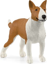 Schleich Farm World Bull Terrier figura de juguete realista y detallada