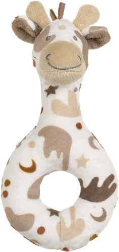 Happy Horse sonajero jirafa Gino - juguete de peluche marrón para bebé