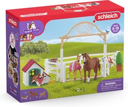 Schleich Horse Club - Set de figuras caballos invitados de Hannah y perro Ruby 42458