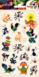 Totum hoja de pegatinas Anansi de Spin - stickers coloridos para niños