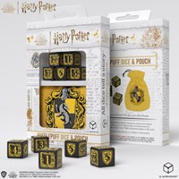 Q-Workshop Harry Potter set de dados Hufflepuff con bolsa - 5 piezas