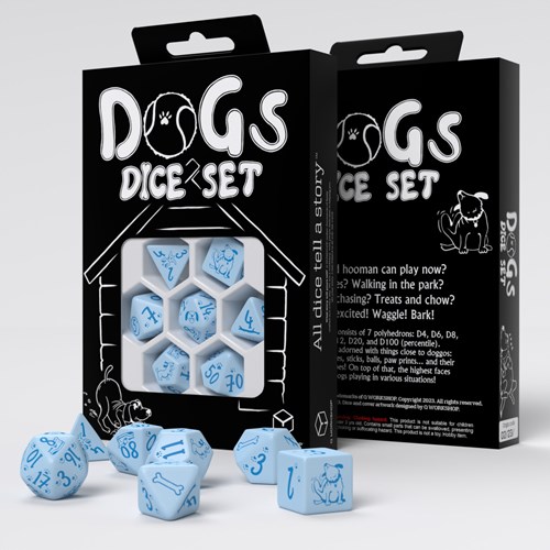 Q-Workshop set de dados perros Max - juego educativo para niños y adultos