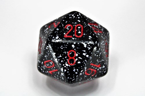 Chessex dado Space 34mm D20 negro moteado juego de rol