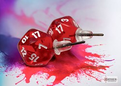 Chessex pendientes juguete Translucido Rojo Mini Poly accesorio