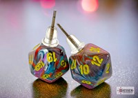 Chessex pendientes juguete mosaico mini-poly diseño colorido