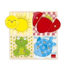 Goula 4 Colours Puzzle 10 pcs Rompecabezas de figuras