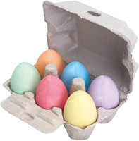 BigJigs huevos de tiza para acera - set de 6 huevos de colores para exterior-2