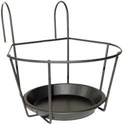 Esschert Design colgador de macetas para balcón gris S soporte de hierro