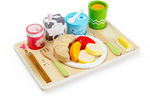 BigJigs bandeja de desayuno en la cama de madera - juguete educativo
