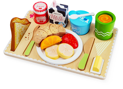 BigJigs bandeja de desayuno en la cama de madera - juguete educativo-2