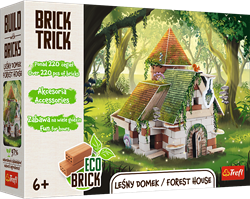 Brick Trick set de construcción casa del bosque cerámica y madera 220 piezas