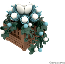 Brixies set de construcción mini flor Azur blossom - 128 bloques